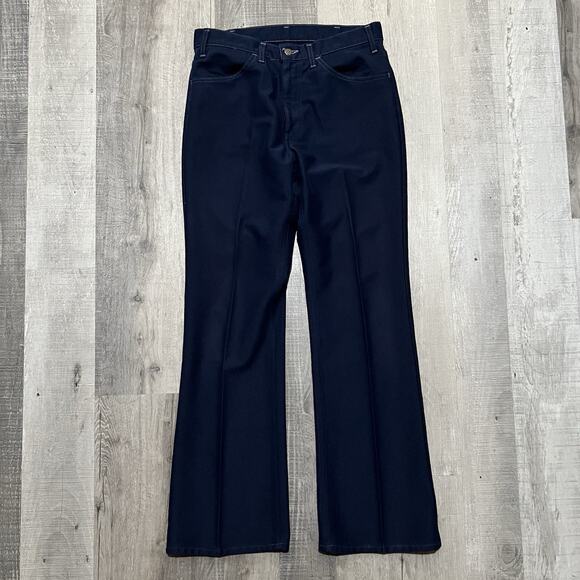 VTG Levi's Sta Prest 517 Dacron Trousers 70s 80s Beige Rockabilly Disco Pants 31 - Picture 1 of 6